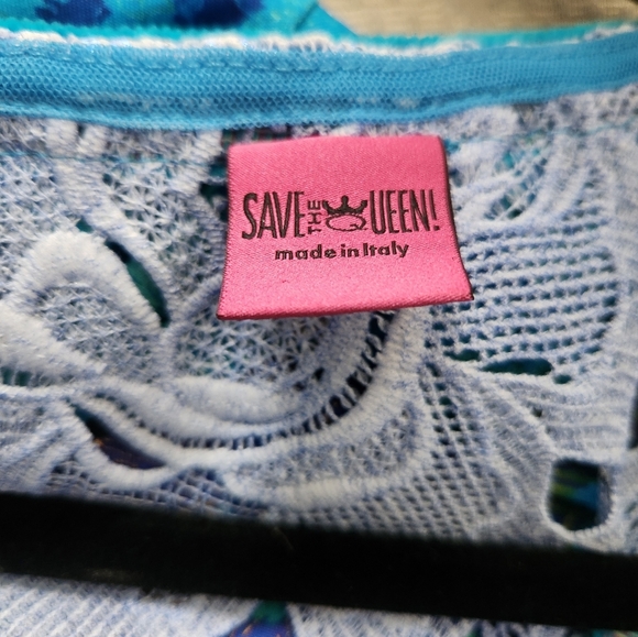 Save The Queen Floral Printed Italian Jumper Sz Small - Picture 9 of 10